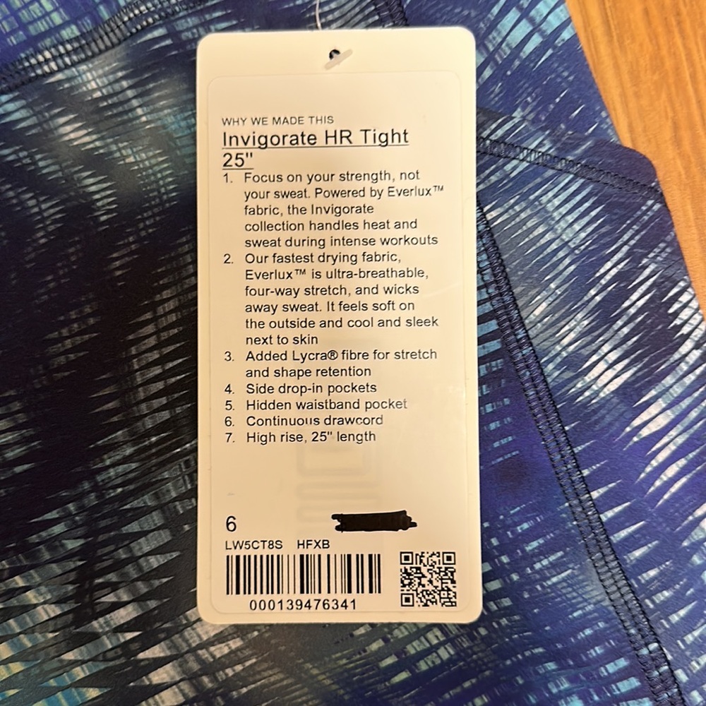 Lululemon High Rise Legging - Size 6